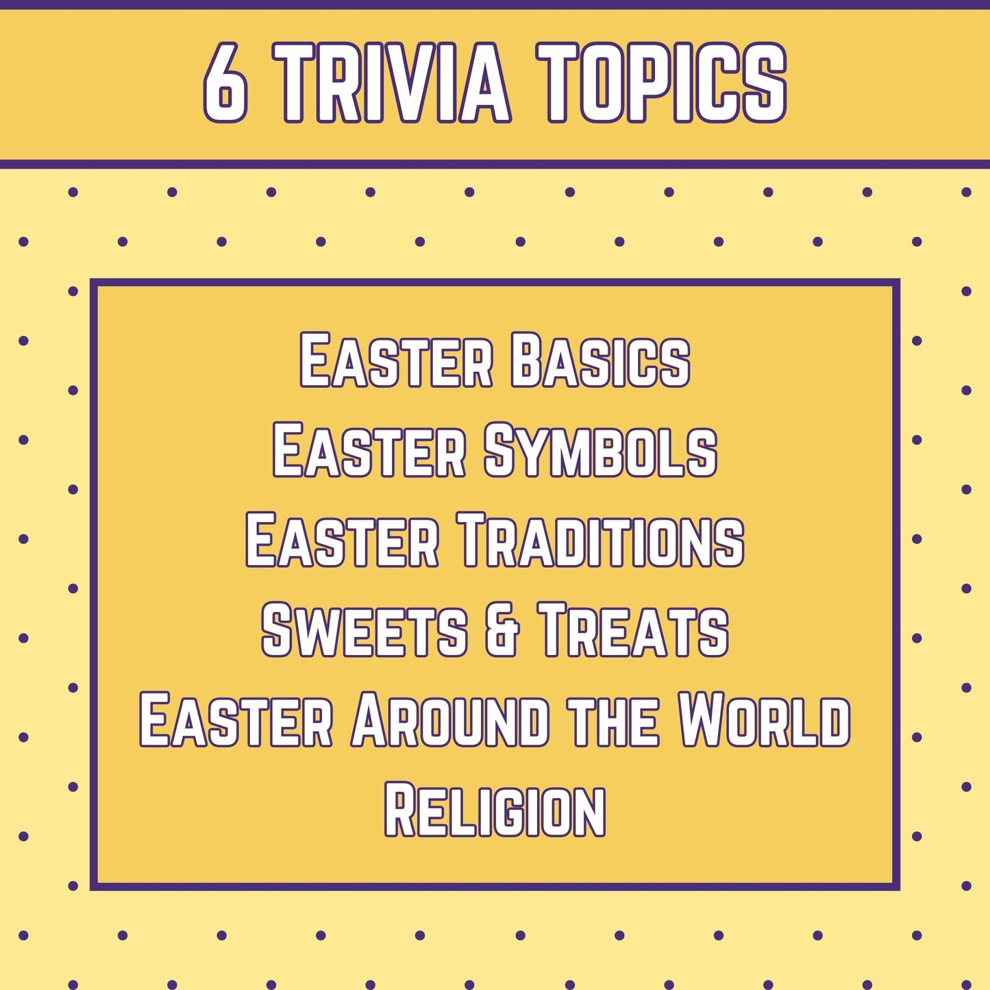 Easter Sunday Trivia Games Pack, 6 Printable Quizzes, Party Activity Bundle, General Knowledge